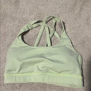 Size 2 light green Lululemon strappy racerback sports bra